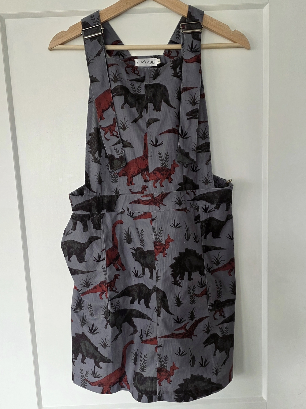 L.A. Soul Gray Dino Print Mini Dress